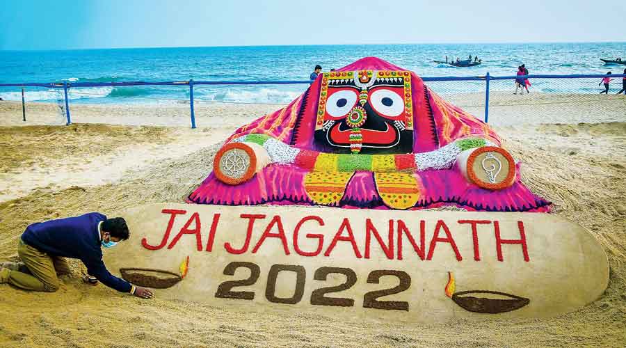 जगन्नाथ रथ यात्रा 2022: सुदर्शन पटनायक ने भी अपनी कला से भगवान जगन्नाथ को नमन किया