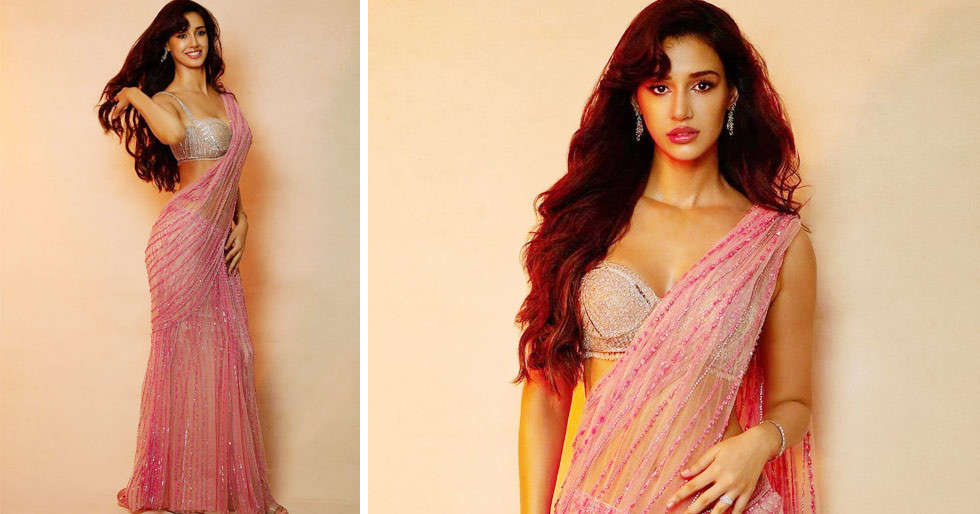 Bollywood: Pink Colour की नेट की साड़ी में अपनी खूबसूरती का जलवा बिखेरती दिशा पटानी, ट्रेडिशनल लुक पर फिदा हुए फैंस