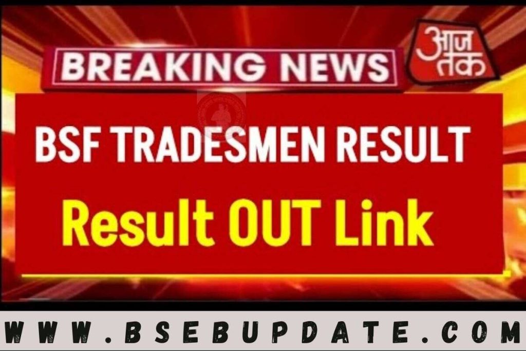 BSF Constable Tradesman Result 2023 Release, Bsf tradesman Cut off marks Merit list PDF