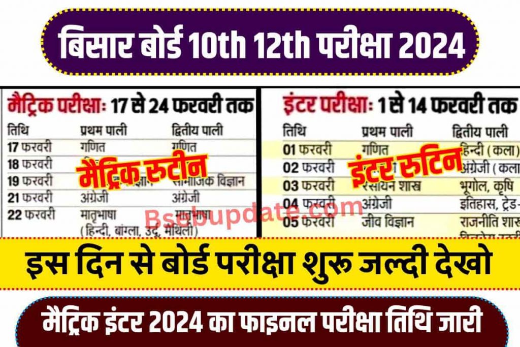 Matric Inter Time Table 2024