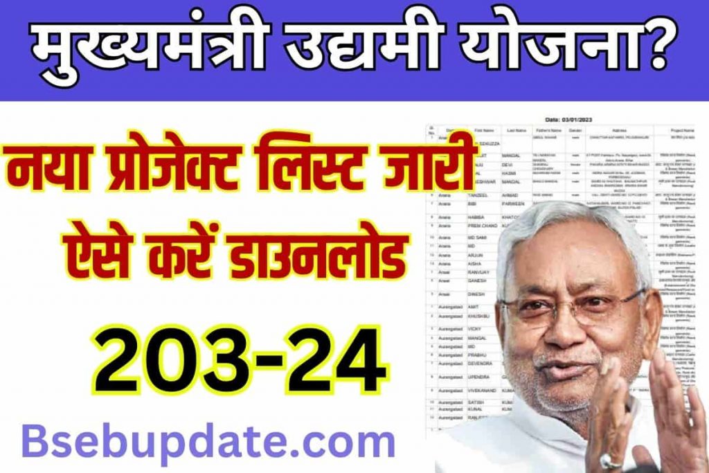 Bihar Udyami Yojana Project List 2023-24