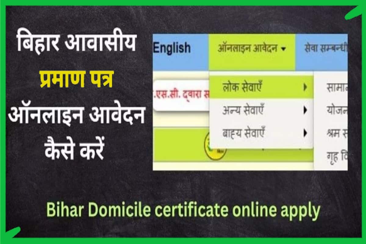 Bihar Domicile certificate online apply Kaise Kare