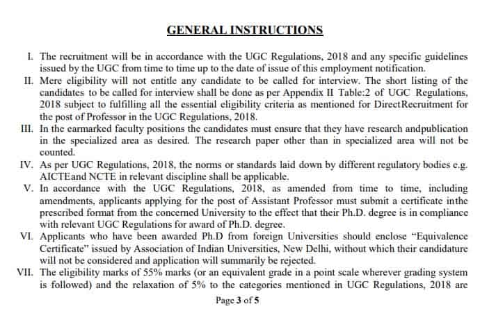 Allahabad University Professor Recruitment 2023 - Education Qualification