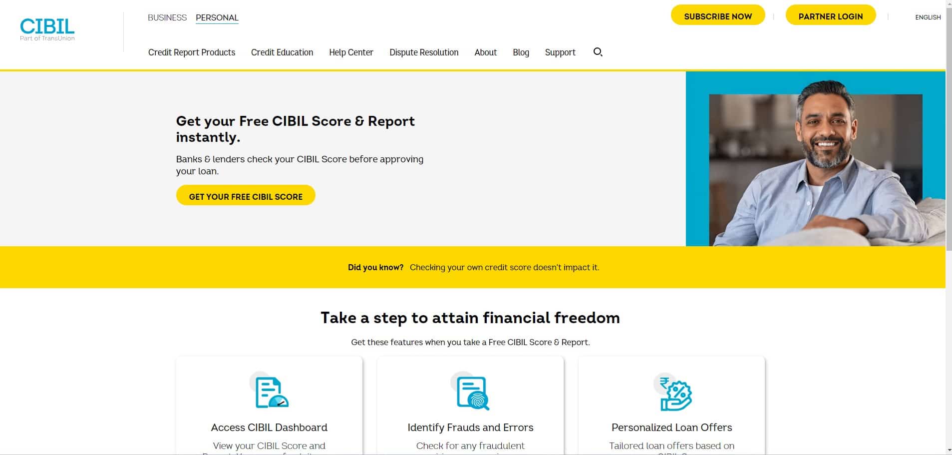 CIBIL Score Check Link