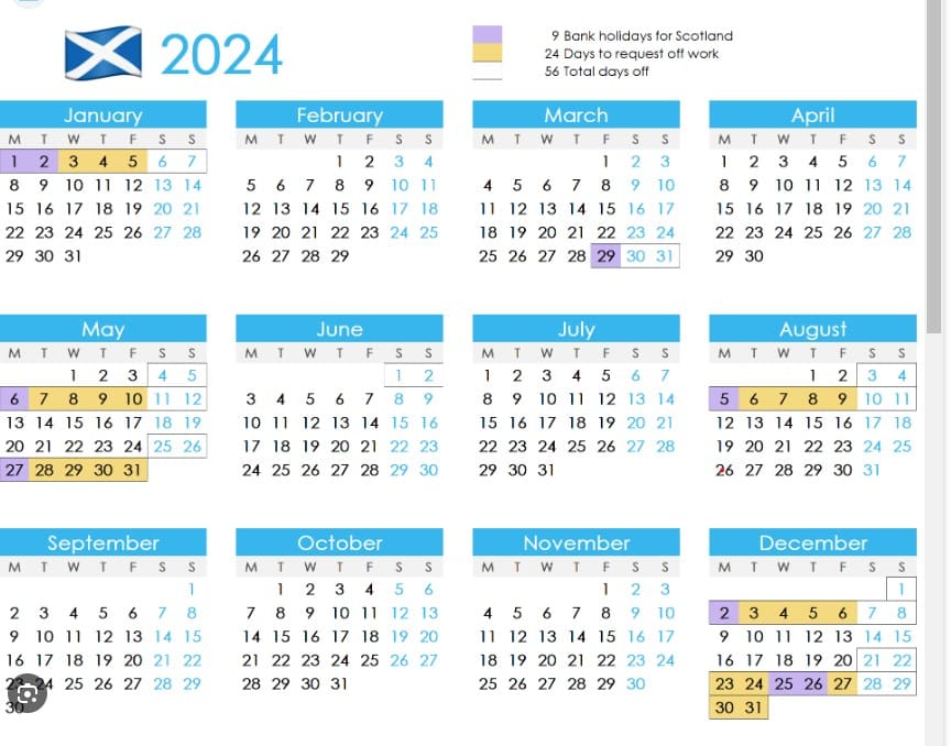 Calendar -2024 में बैंक छुट्टियों की पूरी लिस्ट