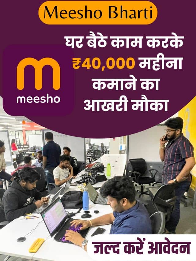 Meesho Work From Home Job : मीशो से घर बैठे कमाओ लगभग ₹40,000 महीना , जाने कैसे