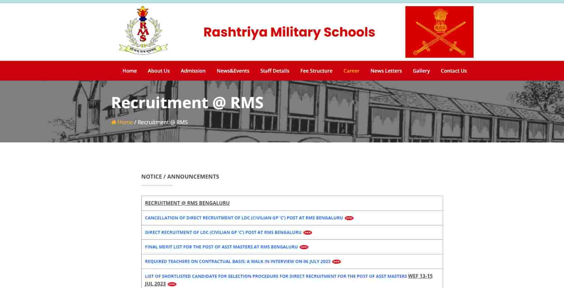 How to Apply Rashtriya Military School Recruitment 2023