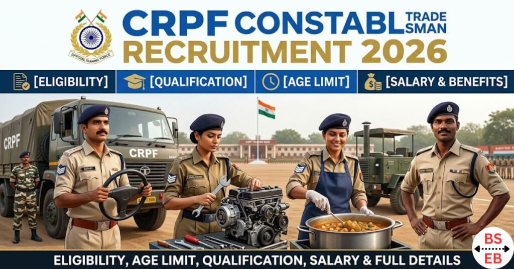 CRPF Constable Tradesman Recruitment 2026